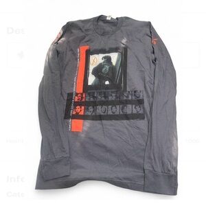 Grey and red vintage John Cougar photoshoot long sleeve shirt clothing Size S